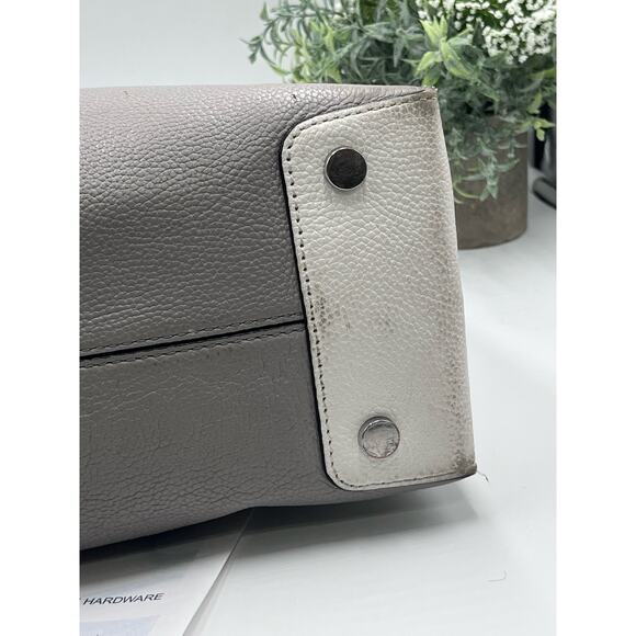 MICHAEL KORS Mercer Black Gray Cream Color-Block Saffiano Leather Tote Bag COA - Picture 13 of 16